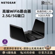 【立減20】NETGEAR網件RAX120高端2.5G/5G端口AX6000M雙頻wifi6路由器 超千兆家用企業光纖高