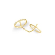 Dear Me - Croix Ring (925 Sterling Silver with 14K Gold Plating) Crystal Cincin Kristal Lapis Emas