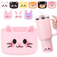 Cute Animal Silicone Boot for Stanley 40 oz&Ice Flow 20oz 30oz Tumbler, Stanley Cup Bottom Protector