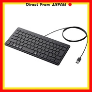 ELECOM Keyboard Wired Pantograph Mini Keyboard Black TK-FCP096BK