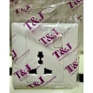 T&J HB818S 16A 1Gang 2Pin + Earth Switched UNiversal Socket