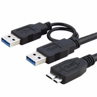 สาย USB 3.0 Y Power Micro Cable for External HDD 60cm (แก้ปัญหาไฟ usb ไม่พอต่อ external harddisk)