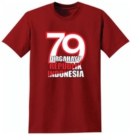 KAOS ATASAN OBLONG PRIA DEWASA DISTRO LENGAN PENDEKKAOS 17 AGUSTUS KE 79 XS-XXL-377