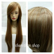 Long straight/ wig, cream blonde wig
