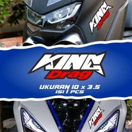 Cool Waterproof KING DRAG Motorcycle Cutting Sticker