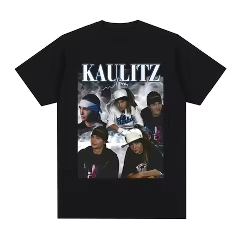 Rock Band Tokio Hotel Tom Kaulitz Graphic T Shirt Men Clothes Hip Hop Punk Gothic T-shirt Cotton Ove