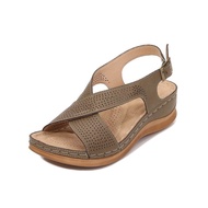 READY STOCK 🚚 KBB 3665 Wedges Womens Summer Spring Casual Shoes Open Toe Sewing Fashion Leisure Kasu