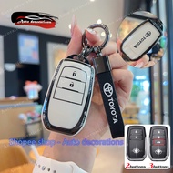 2/3buttons Toyota key cover For Hilux bz4x/Innova Zenix key case keychain keyless