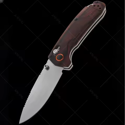 BM 15031 Stable Wood Folding Knife 8cr13mov Steel Blade Portable for Home Edc Flap Pocket Pants Knif