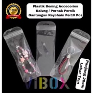 [drg] (10pc) Plastic Packinh Clip Plastic Ziplock 7x20cm Transparent