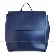 金鐸精品~2355 Kate spade 凱特絲蓓 Megyn Somerville系列 藍色皮革紋雙肩帶 後背包 全新品