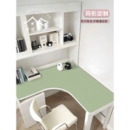 Customized Solid Color Corner Desk Mat L-Shaped Arc Computer Desk Protective Mat Study Table Corner 