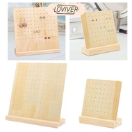 [Loviver] Wooden Pegboard Display Stand Retail Rack for Selling Personal Usage Hooks