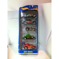 Hot Wheels Gift Pack. 2001 Hot Rods 5-Pack - 50072. Lakester-40 s Ford 2-Door-Deuce Roadster-3-Windo