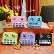 Luminous DJ Machine Keychain Creative Cartoon Decompression DJ Music Toy Keyring Personalized Couple