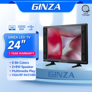 GINZA 24 Inch LED TV Not Smart TV Ultra Slim Cheap Music TV