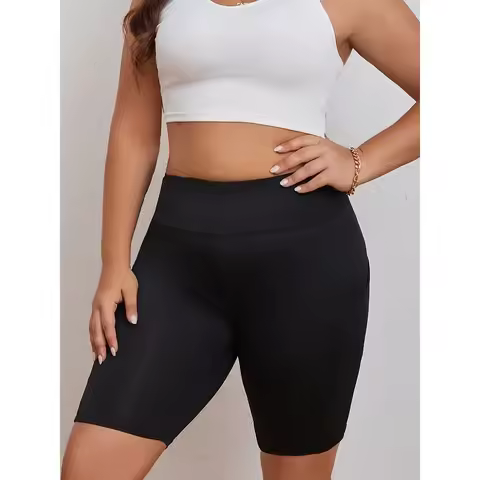 Fashion Women's Plus Size S-5XL High Waisted Black Pocket Swim Shorts Show Off Your Taste with Minim