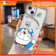For iPhone11 13 Case Iphone 15 14 12 Pro MAX 15 7 8 Plus X XR XS Flying Doraemon Advanced Transparen