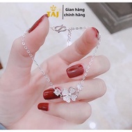 4-leaf clover bracelet, 4-leaf clover bracelet with 2 silver dots _ silver TAj