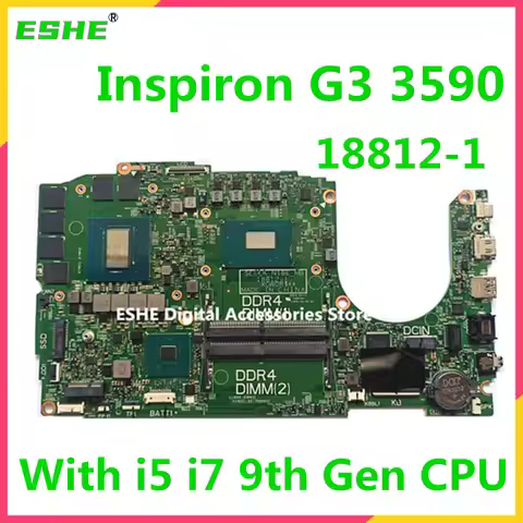 18812-1 For DeLL Inspiron G3 3590 Laptop Motherboard 0FMG64 0XHJ4R 01YV01 XGW0R With I5 I7 9th Gen C
