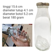 72 PCS 330ML JUICE GLASS JUICE bottle (BOX) 330 ML Juice bottle/ + silver cap 330ml glass Glass bott