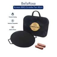 [BellaRosa] Korean BBQ Griddle Pan 40cm – Titanium, Non-stick, Induction Compatible