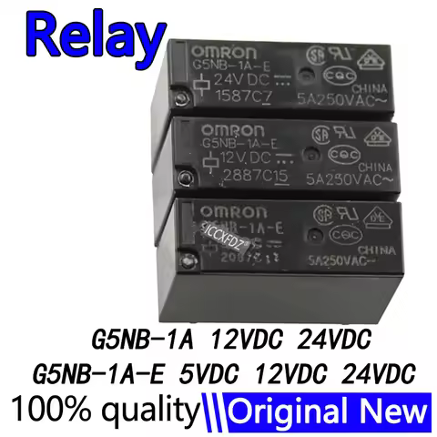 10Pcs/lot New G5NB-1A-E-5VDC G5NB-1A-E 12VDC G5NB-1A-E-24VDC G5NB-1A 12VDC 24VDC 4Pin 5A 250VAC Rela