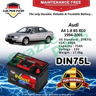 Münster Robust MF CMF DIN75 | DIN75L | 57539 (75AH) Car Battery Bateri Kereta for Audi A4 1.8 B5 8D2
