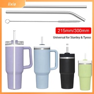 LIXIA 1Pcs Straight Bent Stainless Steel Straws Silver Drinking Cup Straw Durable 6mm 8mm Replacement Straw for Stanley 30oz 40oz Tyeso Cup