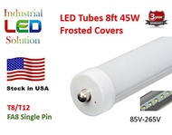 25-Pack LED 45W 8Ft Tube Light Bulb, Cold White (6000K), Frosted cover with FA8 single pin, T8/T1...
