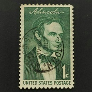 1959 Stamp USA-Complete Unique Used Stamp-1c Abraham Lincoln-Worth To Keep