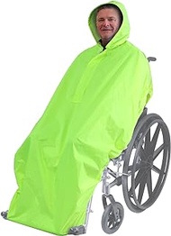 Wheelchair Waterproof Poncho with Hood Reusable Cover Lightweight Poncho Cloak perfect for Adult