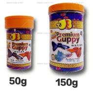 JB guppy premium betta fish food 50g makanan ikan kecil ikan laga tropical fish