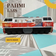 Qw-45 Re27 Locomotive CC206 Livery Independence 79 - Viral Surabaya Wooden Train Miniature