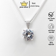 Women's necklace, 925 silver, sparkling stone - jena sliver