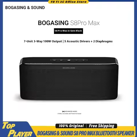 BOGASING&SOUND S8 Pro Max Bluetooth Speaker Three-Way Frequency Division Wide Soundstage Bluetooth 5