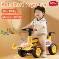 Kids Yoyo Car With Music&Light 4-wheel Balance Bike Push Car Baby Toddler Twist Car Kereta Budak Mai