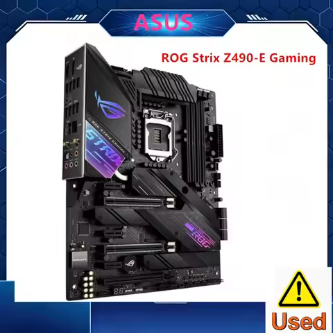 ASUS ROG Strix Z490‑E Gaming LGA1200 ATX Mainboard Z490 DDR4 128GB Dual M.2 WiFi6 For 10/11‑Gen Inte