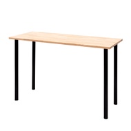 โต๊ะคอมพิวเตอร์ โต๊ะทำงาน หนา 2.5cm. กว้าง 80 cm. ยาว 110 - 160cm. ไม้พาราแท้ พร้อมขา IKEA โต๊ะออฟฟิ