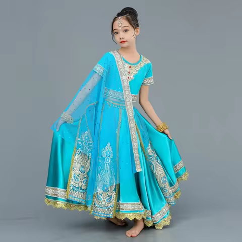 Oriental Dance Girls India Belly Dance Clothes Indian Dance Set Performs Dress Stage Performace Cost