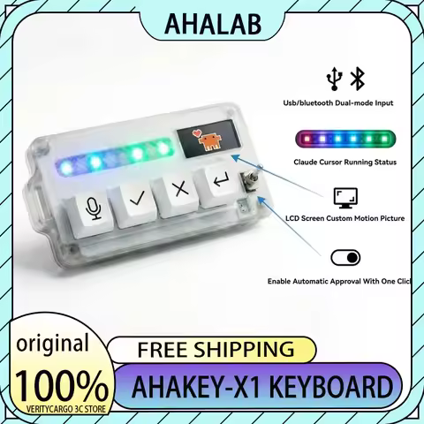 AhaLab AhaKey-X1 Keyboard Claude-cursor External Vibecoding Keyboard Voice Input Keyboard 0.96inch L