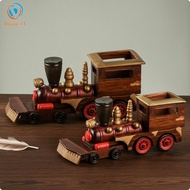 [Jzvphq] Wooden Train Model Wood Steam Locomotive Model Wooden Train Ornament Rustic Locomotive Orna