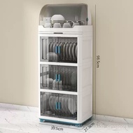 Cupboard Storage Rack Kitchen Supplies Double-Layer Cupboard Home Use Set Combination Feeding Bottle Draining Cupboard S
