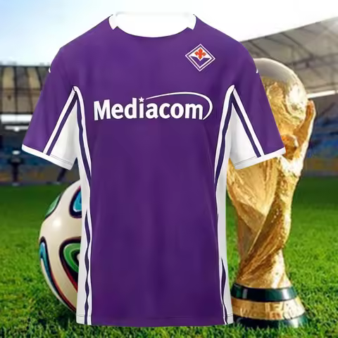 2026 ACF Fiorentina Home and Away Football Jerseys T-shirt Short Sleeved Summer Casual Sports T-shir