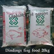 DINDINGS FISH PELLET 20KG 9201 9802 9803 FRESH WATER FLOATING FISH FEED MAKANAN IKA SUNGAI TALAPIA K