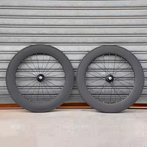 700c Fixed Gear Carbon Wheelset 60/88mm Clincher Single Speed Fixie Bike Track Wheels High Strength 