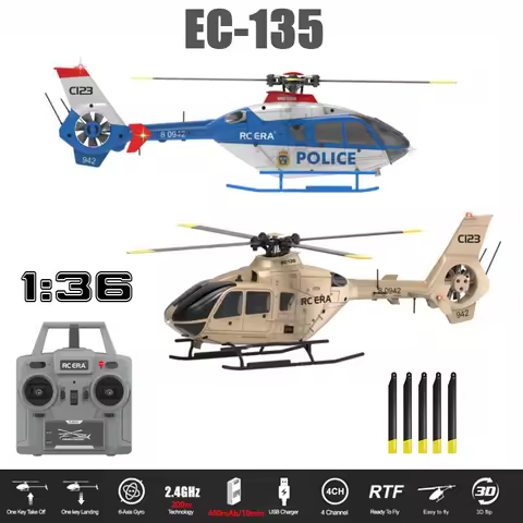 Rc Era C123 Brushless RTF RC Helicopter 6-axis Gyroscope One Key 3D Flip Optical Flow Positioning EC