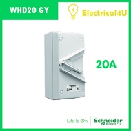 Schneider Electric WHD20_GY WHD35_GY WHD63_GY สวิตช์สำหรับแยกวงจร 2 Pole Weatherproof Isolating Swit