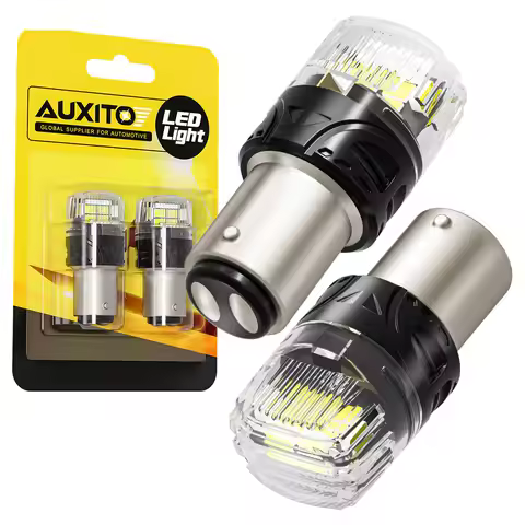 AUXITO 2Pcs Car LED Bulb 1157 bay15d p21/5w Brake Light 360 Degree Reverse Lighting 1156 Ba15s P21W 