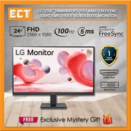 LG 23.8"/27" 24MR400/27MR400 IPS FHD AMD FreeSync 100Hz 5ms 3-Side Borderless Monitor with OnScreen 